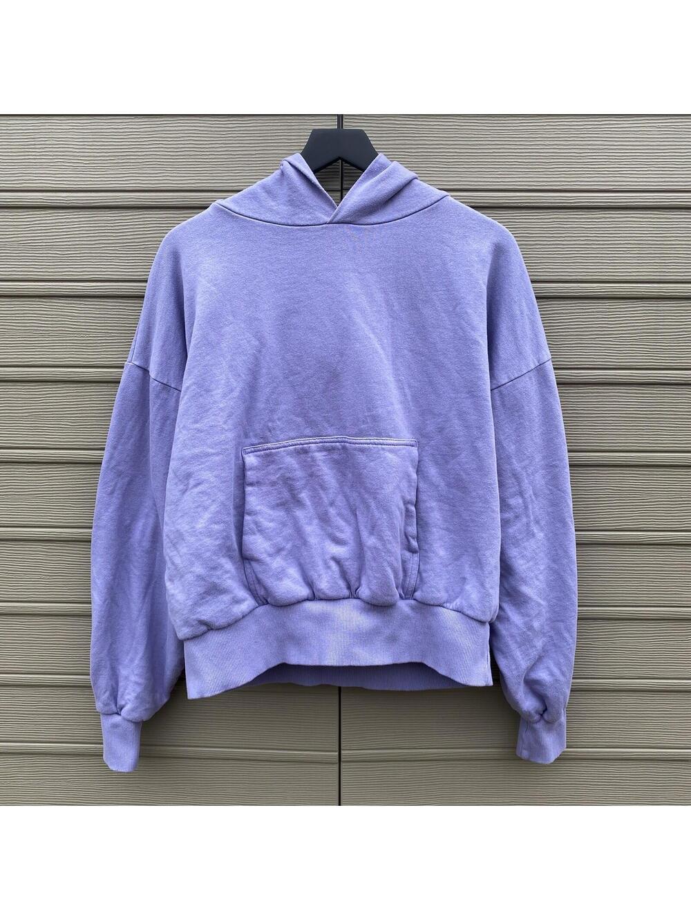 MNML Hoodie Mens Size Large Blue Fleece Pullover Double Layer Sweatshirt